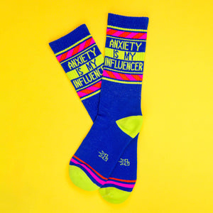 Gumball Poodle - Anxiety is My Influencer Gym Crew Socks