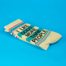 Load image into Gallery viewer, Gumball Poodle - I Like Dogs More Than People Gym Crew Socks
