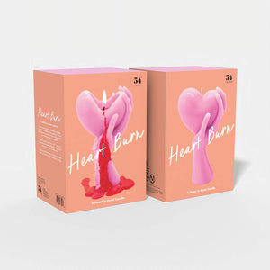 54 Celsius - Heart Burn Candle - 7" Tall, Bleeding Heart, 18 Hr Burn Time