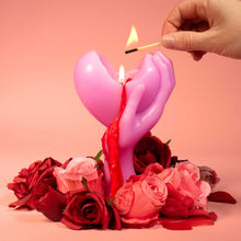 Load image into Gallery viewer, 54 Celsius - Heart Burn Candle - 7&quot; Tall, Bleeding Heart, 18 Hr Burn Time

