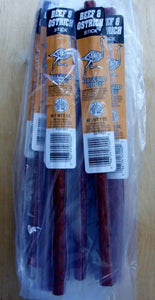 K & G Bulls Head Jerky LLC - Ostrich Meat Sticks 1 oz 24 Sticks Per Bag