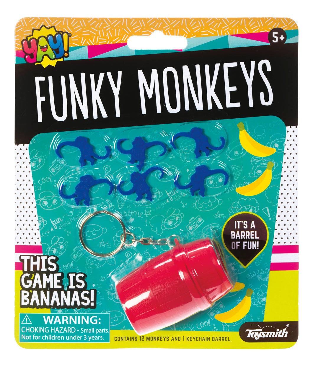 Toysmith - Yay! Funky Monkeys (4 pc/pack)
