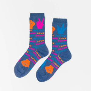 Women's - Love Peace Persist Crew Socks