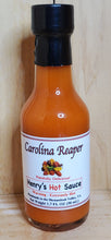 Load image into Gallery viewer, small glass bottle of red carolina reaper hot sauce
