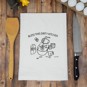 Green Bee Tea Towels - Bless This Dirty Kitchen Tea Towel