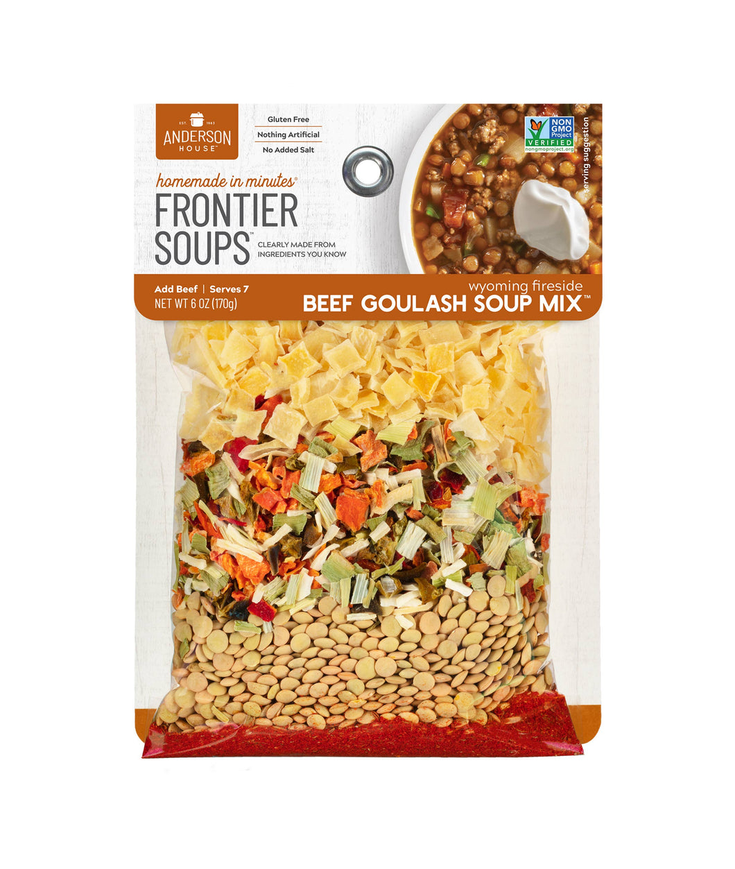 Anderson House Foods  Frontier Soups - Wyoming Fireside Beef Goulash Mix
