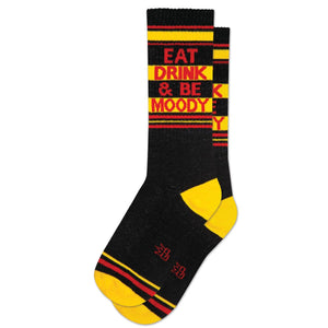 Gumball Poodle - Eat Drink & Be Moody Gym Crew Socks