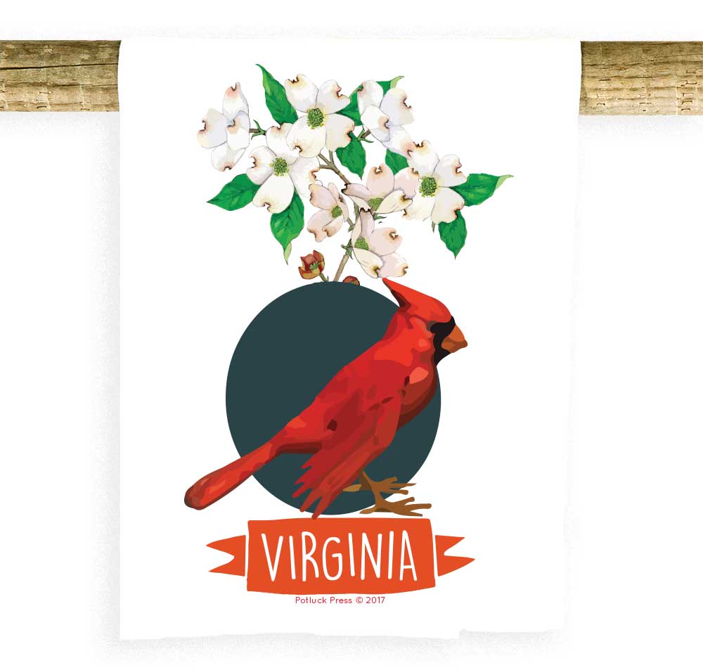 Potluck Press - Virginia State Bird Towel