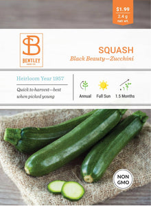 Bentley Seed Co. - Squash-Zucchini Black Beauty