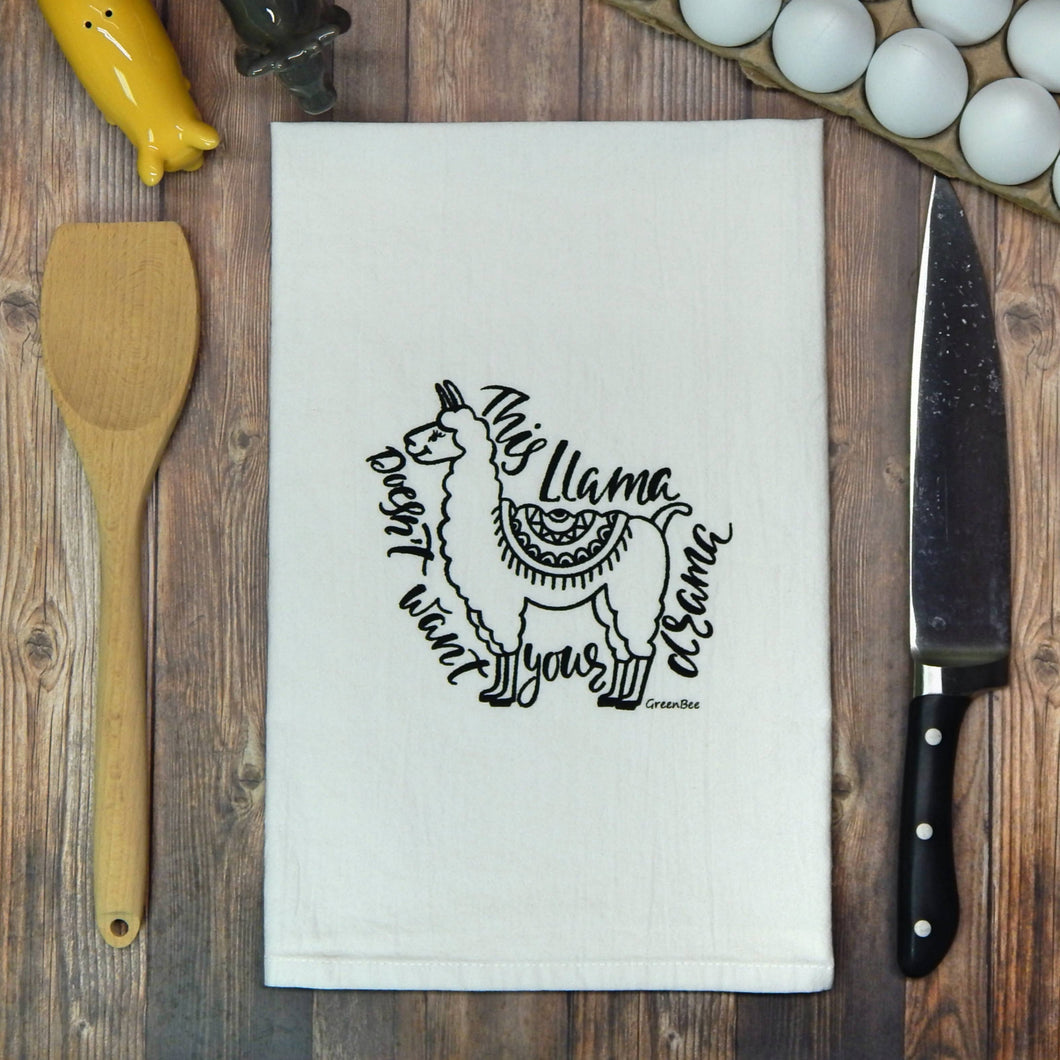 Green Bee Tea Towels - No Drama Llama Tea Towel