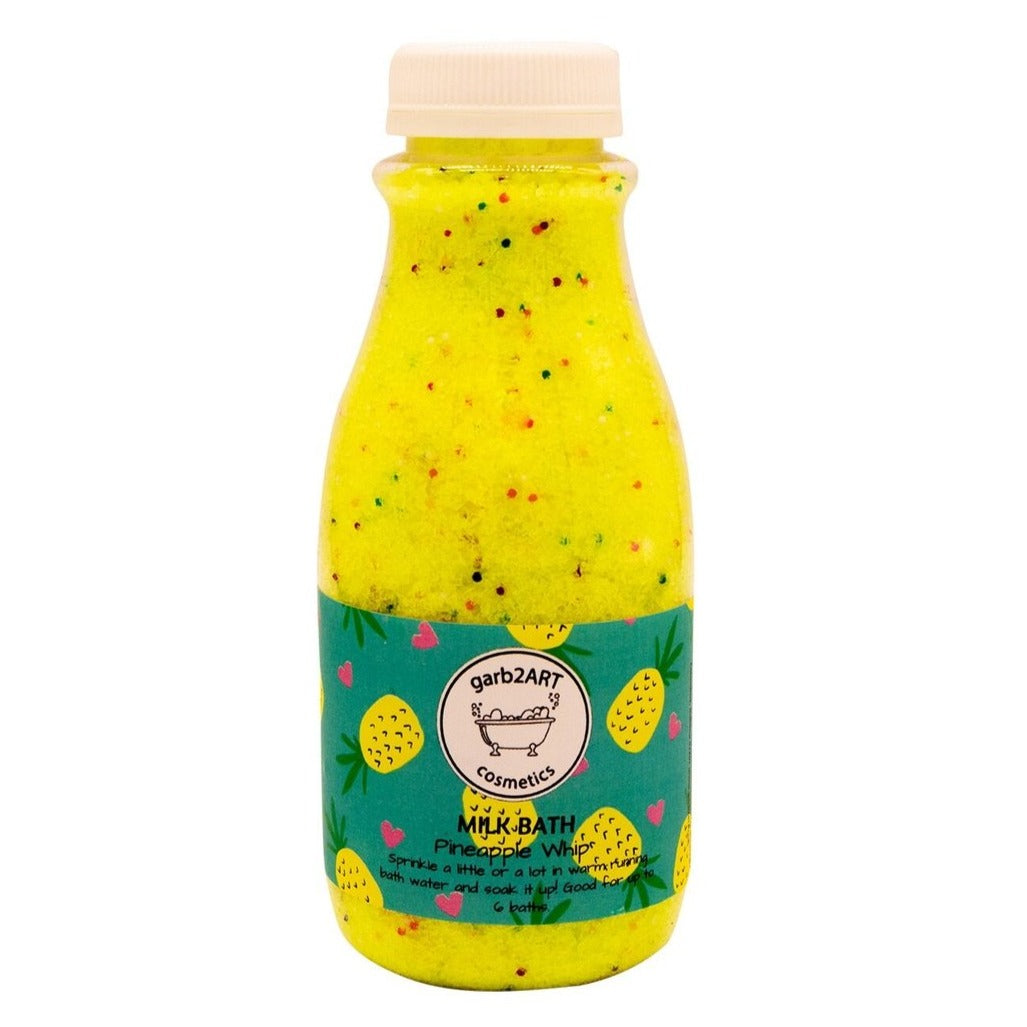 yellow bottle of pineapple milk bath