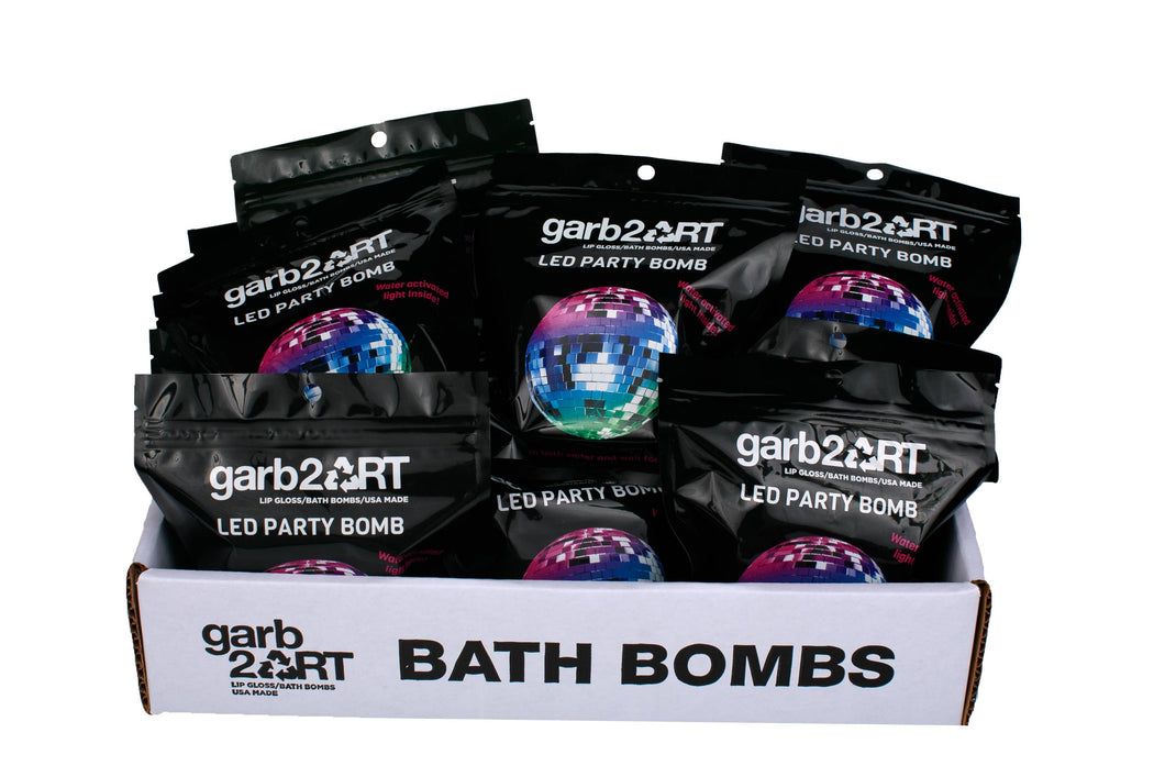 garb2ART Cosmetics - LED Party Bath Bombs 36 CT Display
