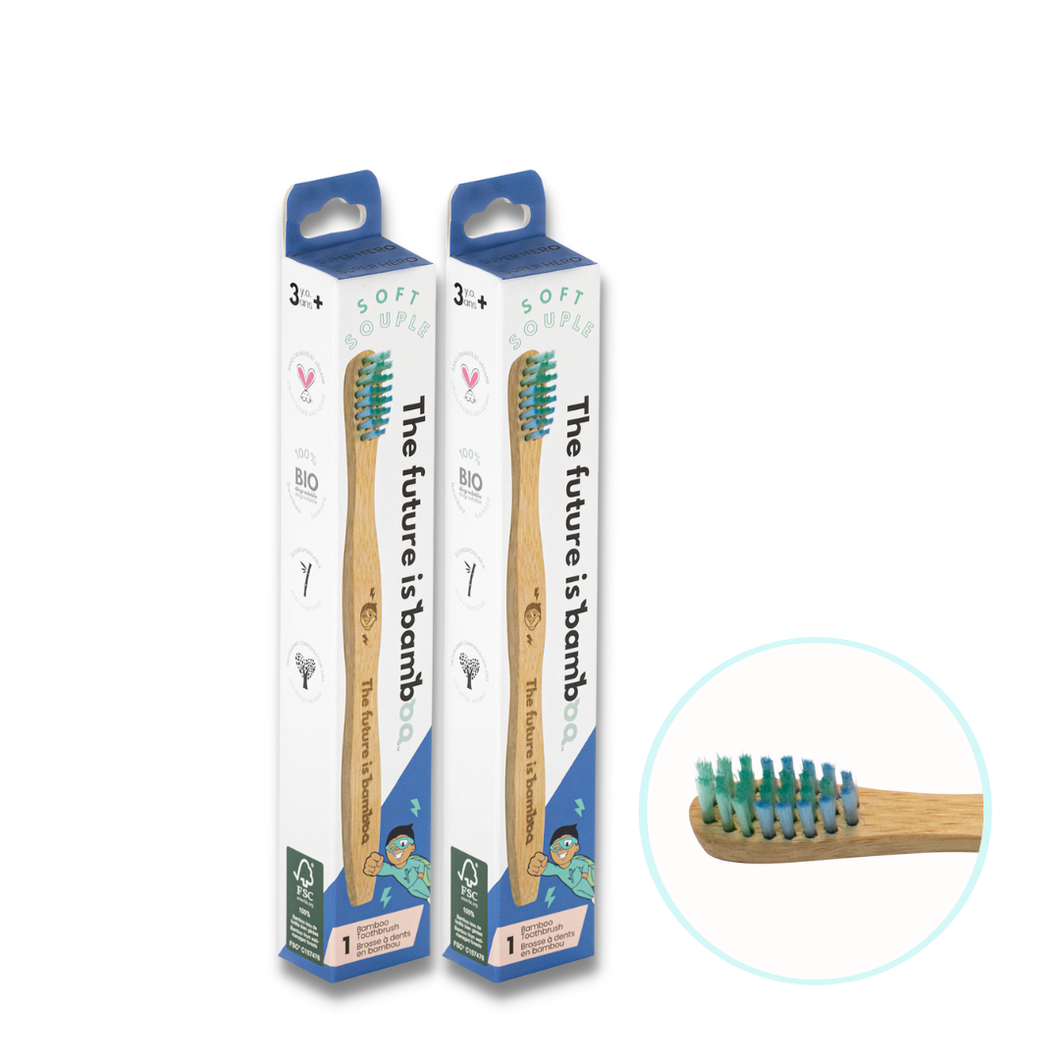 The future is bamboo - Superhero KIDS Toothbrush