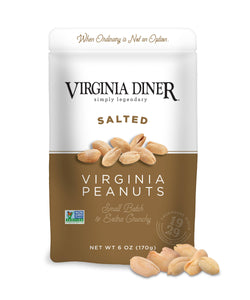 Virginia Diner, Inc. - Salted Virginia Peanuts- 6 Oz. Stand-Up Pouch