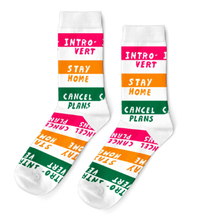 Load image into Gallery viewer, Introvert Socks - Women&#39;s Crew Socks
