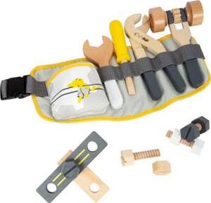 Hauck Toys - Small Foot Wooden Toys Tool Belt "Miniwob" Playset Designed for Children Ages 3+ Years