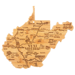 Totally Bamboo - Destination West Virginia State-Shaped Cutting Board