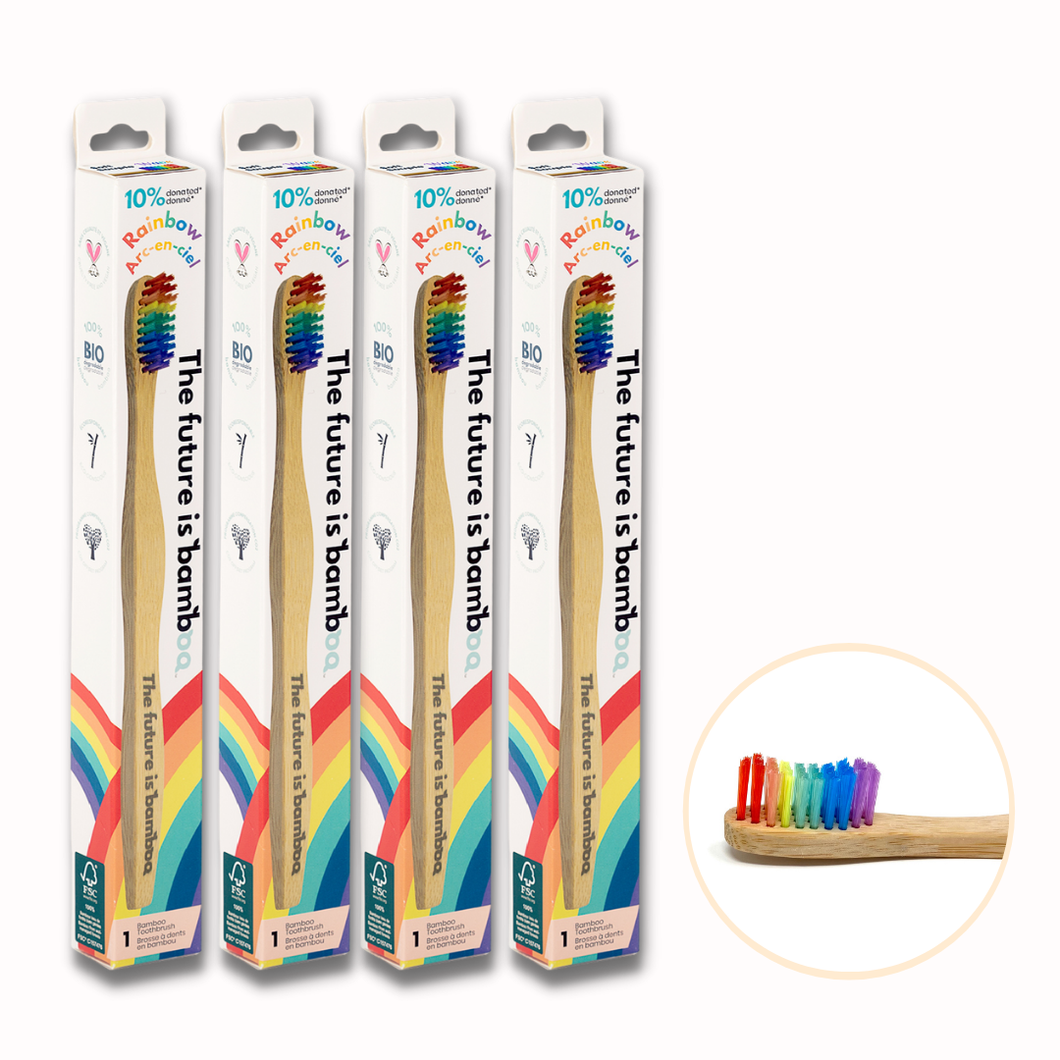 The future is bamboo - RAINBOW Adult Soft bamboo toothbrush