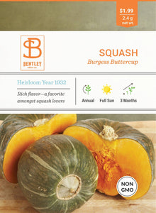 Bentley Seed Co. - Squash-Buttercup Burgess