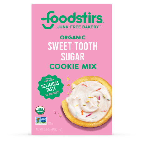 pink box of sweet organic sugar cookie mix