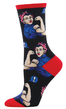 Load image into Gallery viewer, Rosie Riveter Socks
