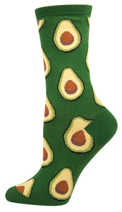 green socks with avocados atop them
