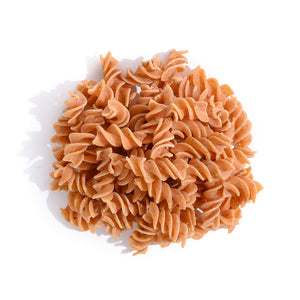 pile of red spiral pasta