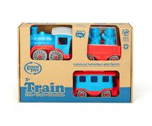 Load image into Gallery viewer, three piece train set in recycled cardboard box
