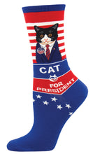 Load image into Gallery viewer, Cat For President Socks
