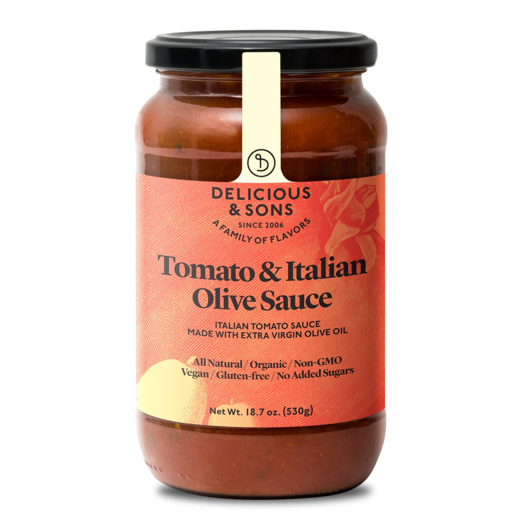 Delicious & Sons - Organic Tomato & Italian Olive Sauce