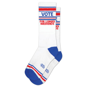 Gumball Poodle - Vote...For Longer Weekends Gym Crew Socks