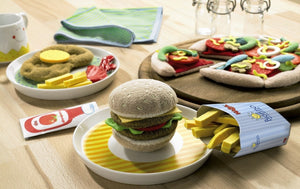 Hamburger with French Fries