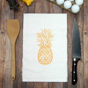 Green Bee Tea Towels - Pineapple Flour Sack Tea Towel