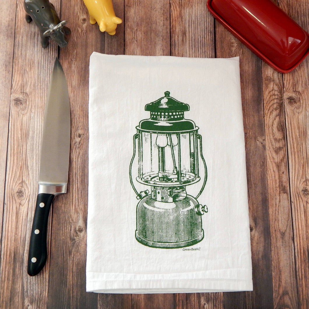 Green Bee Tea Towels - Lantern Flour Sack Tea Towel
