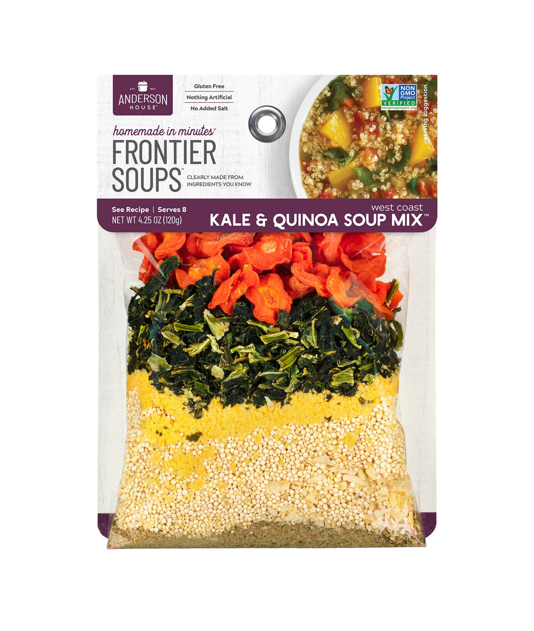 Anderson House Foods  Frontier Soups - West Coast Kale & Quinoa Soup Mix