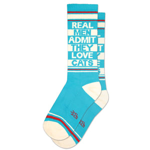 Gumball Poodle - REAL MEN ADMIT THEY LOVE CATS Gym Socks